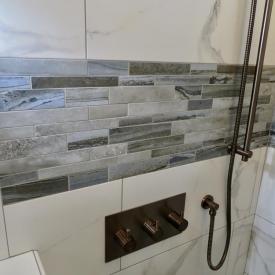 Chattaroy Master Bathroom Shower Mosaic Detail 11